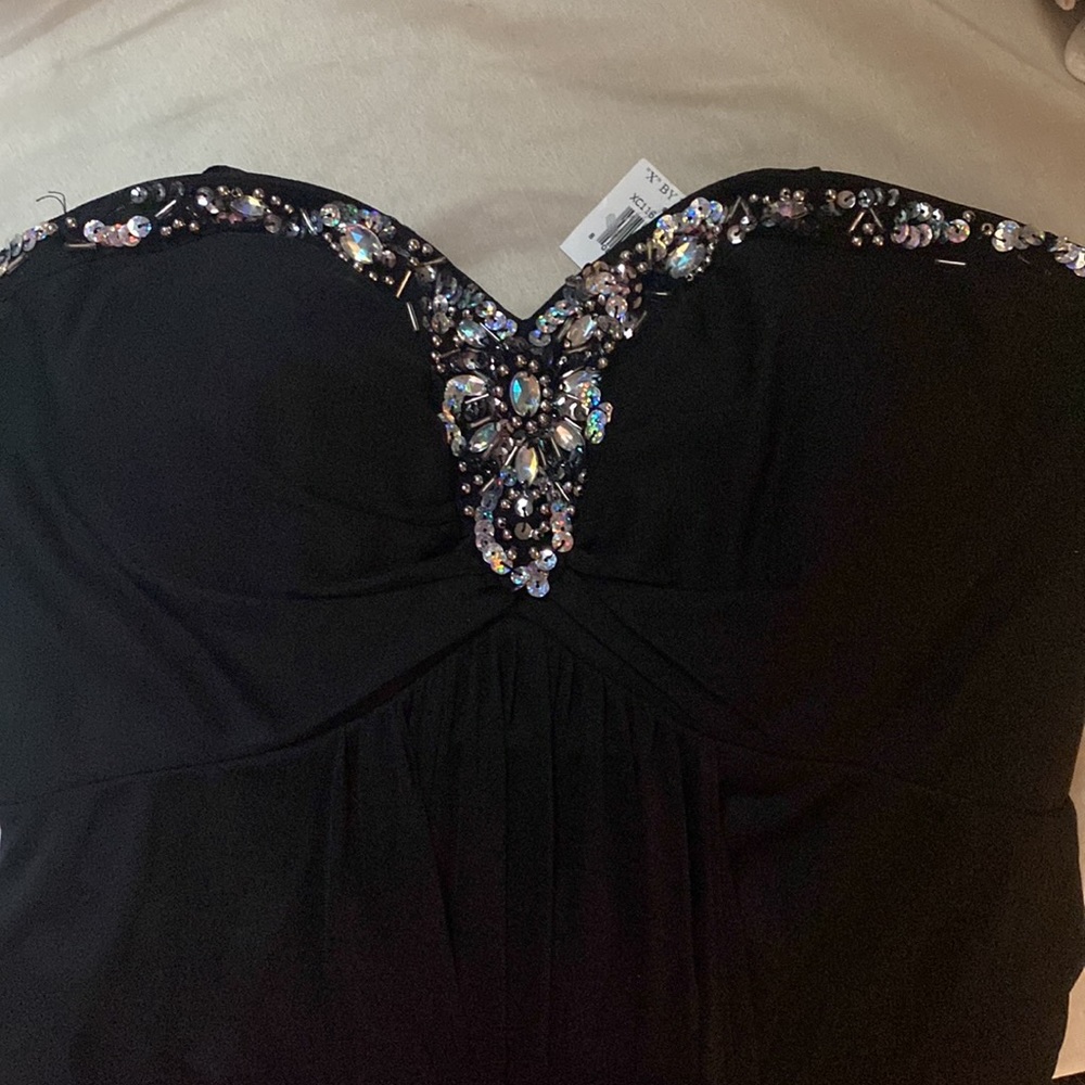 X by Xscape Women's Embellished Sweetheart Strapless Gown (Black  2)